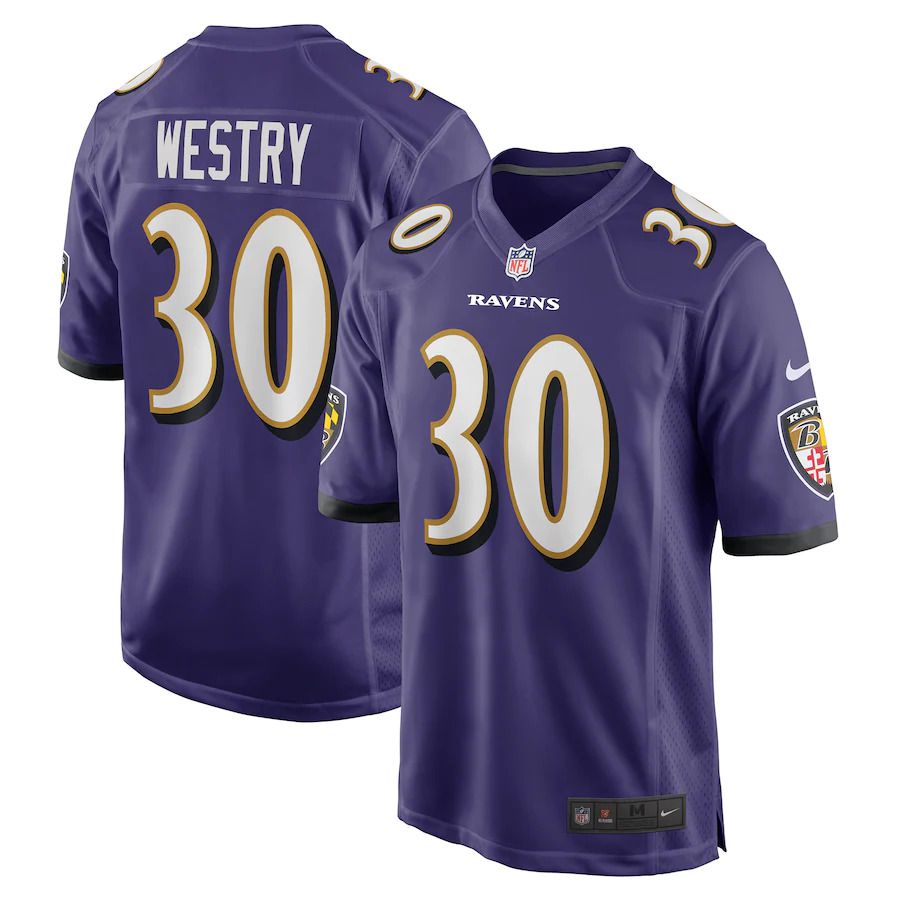 Men Baltimore Ravens #30 Chris Westry Nike Purple Game NFL Jersey